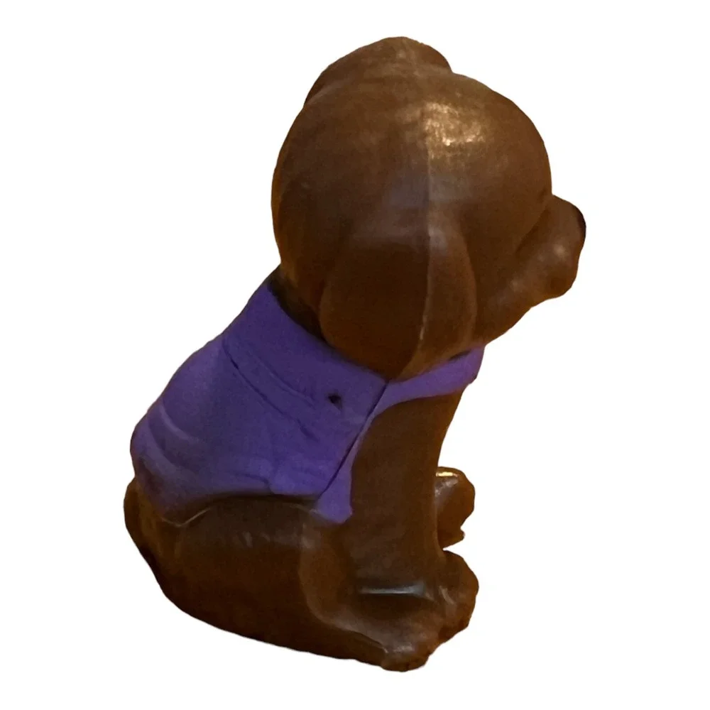 Barbie Doll Club Chelsea‎ Brown Puppy Dog Purple Vest Eye Wink Mattel